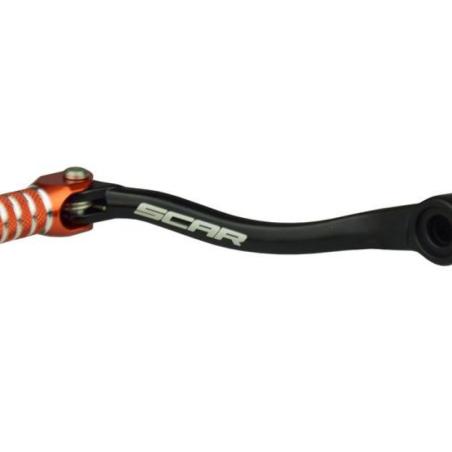 SCAR GSL504 : Pedal cambio SCAR negro mate Puntera naranja KTM SX85