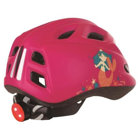 POLISPORT 8740800016 : Casco de bicicleta infantil POLISPORT Mermaid con luz Led talla XS 45/52 cm