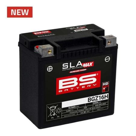 BS BATTERY 300931 : Batería BS BATTERY SLA Max sin mantenimiento activada en fábrica - BGZ16H