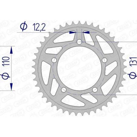 AFAM 165801-39 : Corona AFAM aluminio 165801 - Paso 520