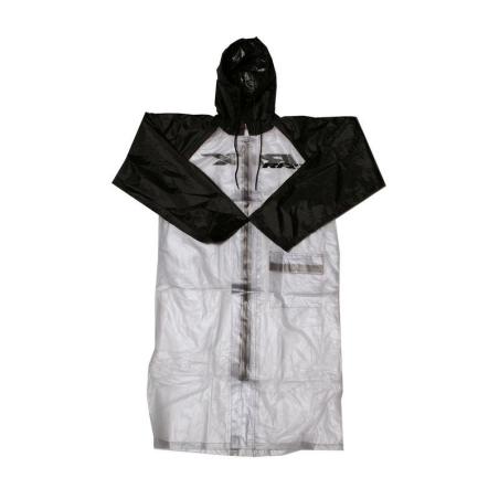 RFX FXWJ208XL55BK : Impermeable RFX Race largo (transparente/negro), talla adulto XL