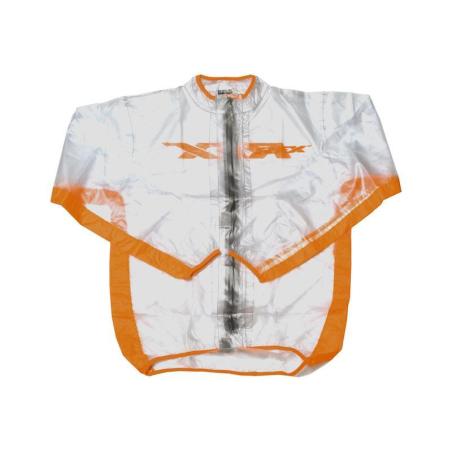 RFX FXWJ100YS55OR : Chaqueta impermeable RFX Sport (transparente/naranja), talla joven S (6- 8)