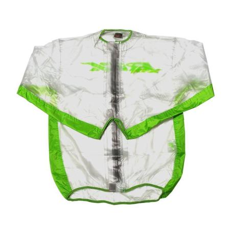 RFX FXWJ108XL55GN : Chaqueta impermeable RFX Sport (transparente/verde), talla adulto XL