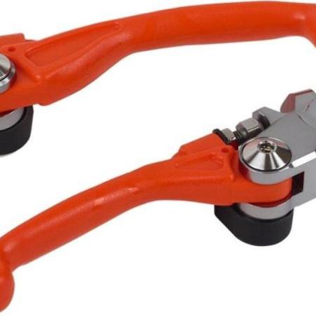 POLISPORT 8487200034 : Juego de manetas articuladas POLISPORT Pivot naranja - KTM / Husqvarna