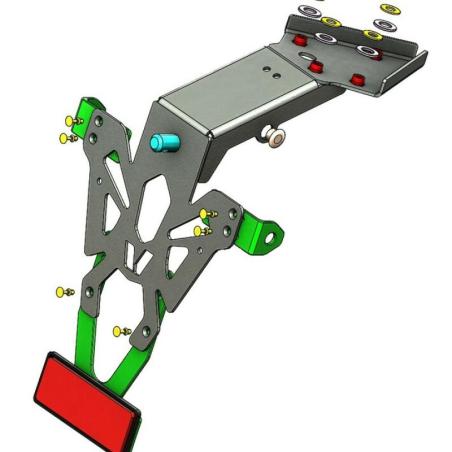 V PARTS C8-SPT007 : Portamatriculas V PARTS negro Triumph Street Triple