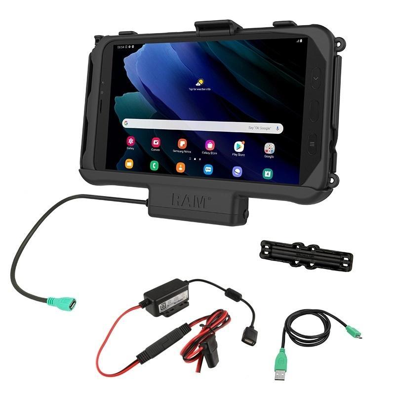 RAM RAM-HOL-SAM60P-V7B1U : Soporte de tablet RAM MOUNTS con cargador Samsung Tab Active 2 / 3