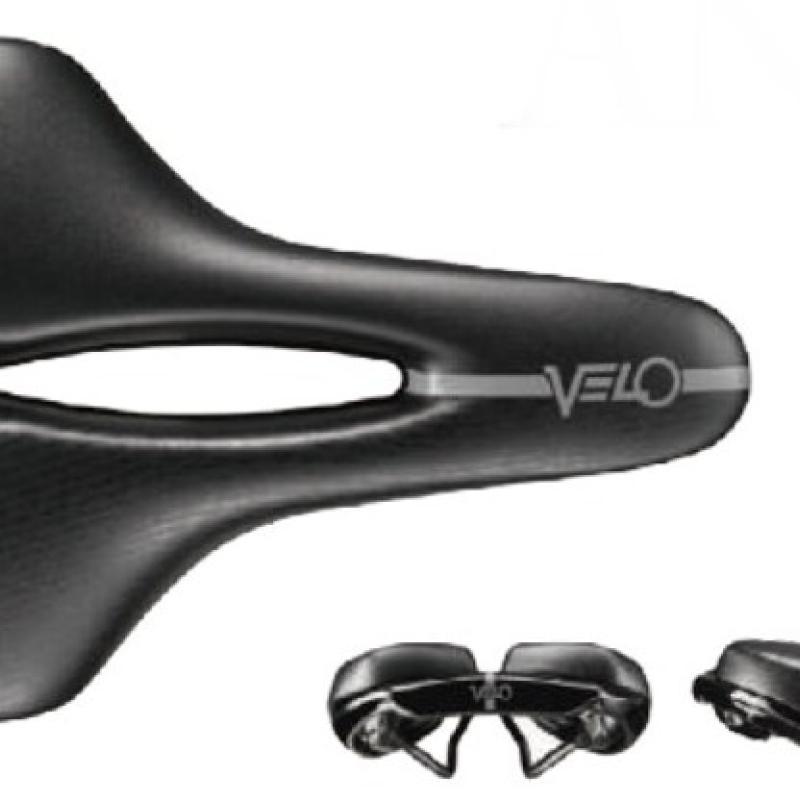 VELO VL-6311-BLACK : Sillín VELO ANGEL FLOW raíles SS prostático