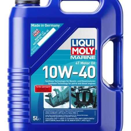 LIQUI MOLY 25013 : Garrafa 5L aceite Liqui Moly 4T Marine HC sintético 10W-40 ACEA A3, ACEA B4/E7, API CI-4/S