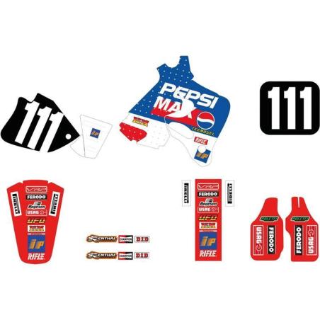 TECNOSEL 21V06 : Kit adhesivos TECNOSEL Replica Team Honda Pepsi 1995