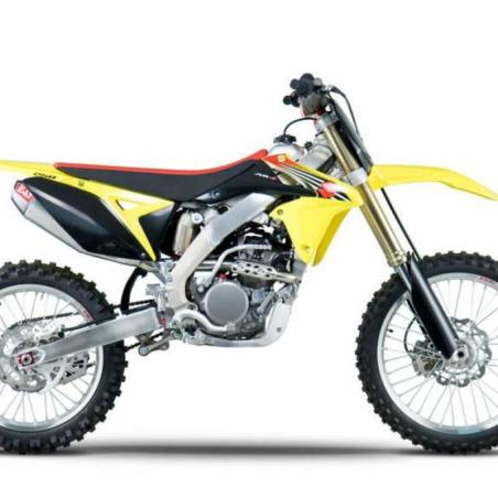 YOSHIMURA US 218310D320 : Linea completa escape Yoshimura RS-4, acero inox, Silencioso aluminio y tapa carbono, Suzuki RM-Z250