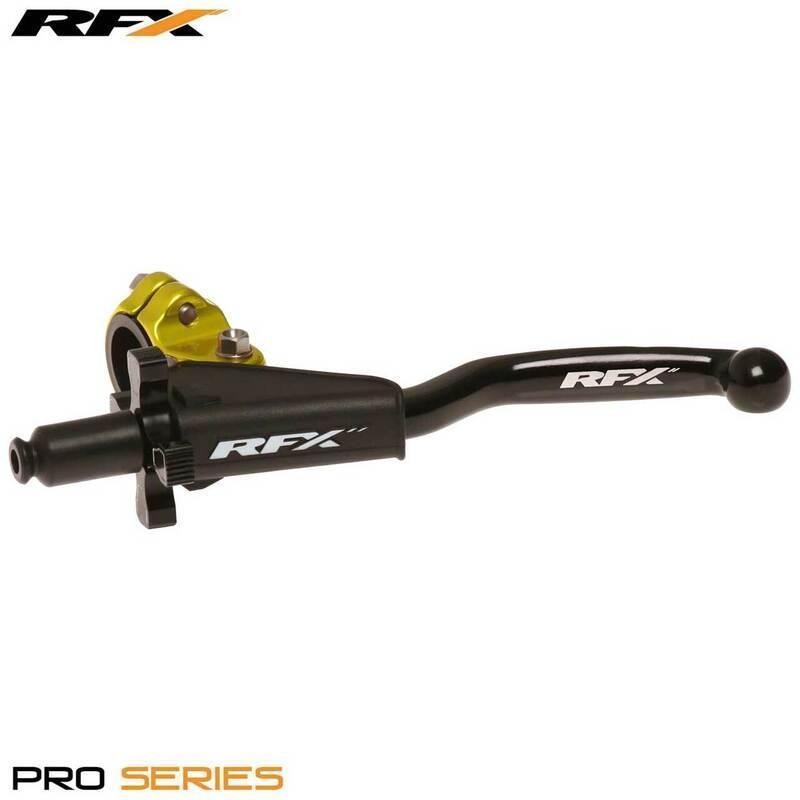 RFX FXCA9060099YL : Conjunto de maneta de embrague forjada RFX Pro (amarillo) 2 tiempos Universal EZ Adjust