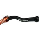 SCAR GSL506 : Pedal cambio SCAR negro mate Puntera naranja KTM EXC/SX250