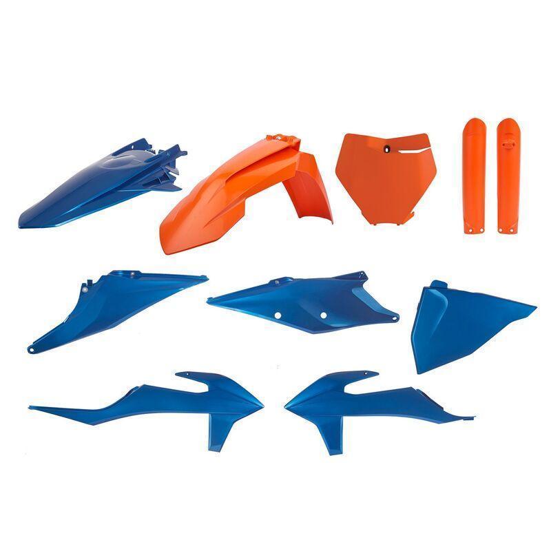 POLISPORT 91053 : Kit de plastica POLISPORT Metal Flow azul/naranja - Beta KTM