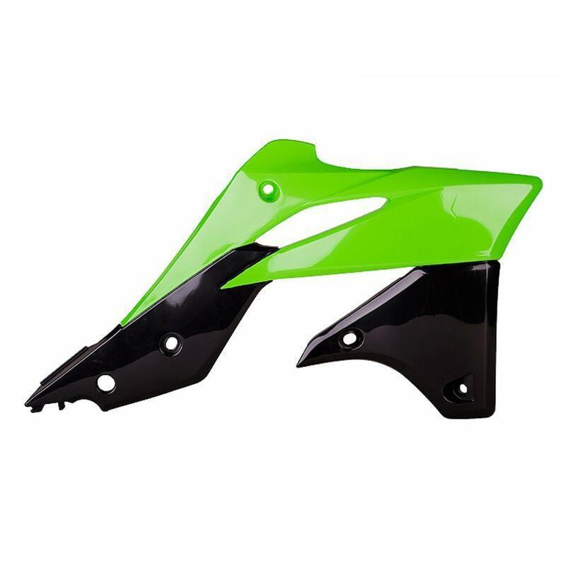 POLISPORT 8416900001 : POLISPORT Radiator Covers OEM Color Green/Black Kawasaki KX250F