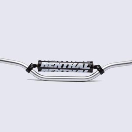 RENTHAL 759-02-SI-01-185 : Manillar Renthal motocross RM plata con protector negro 759-02-SI-01-185