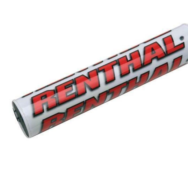 RENTHAL P263 : Protector/Morcilla barra superior de manillar Renthal blanco/rojo P263