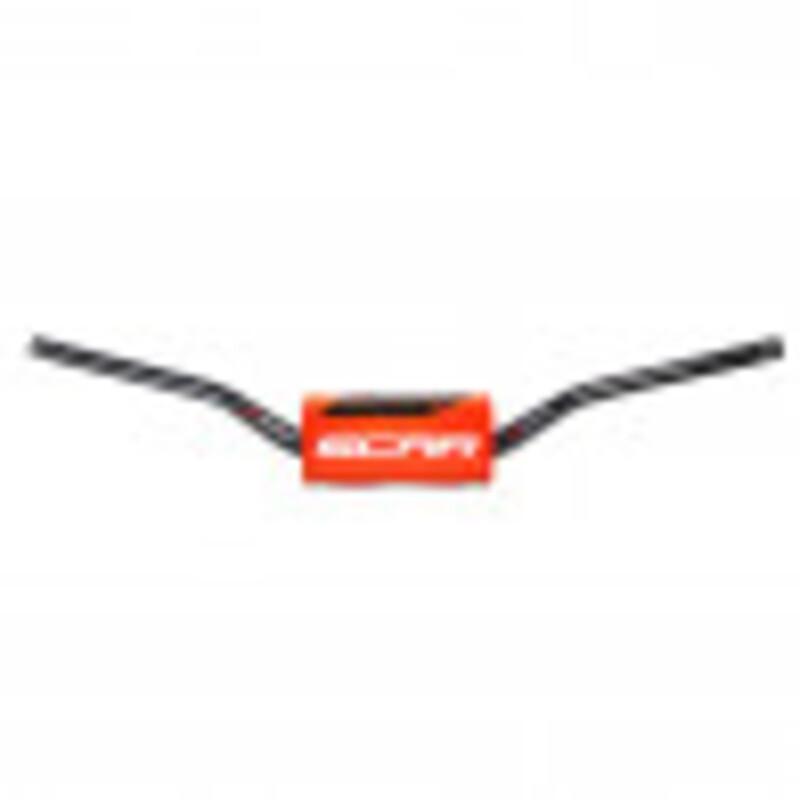 SCAR S9152OR : Manillar SCAR O² alto sin barra - Negro con morcilla naranja