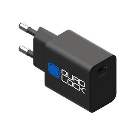 QUAD LOCK QLA-PWB-30EU : Adaptador de corriente QUAD LOCK 30W tipo C USB estándar UE