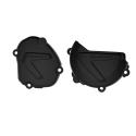 POLISPORT 90937 : Tapas de embrague y encendido POLISPORT negro - Yamaha YZ125