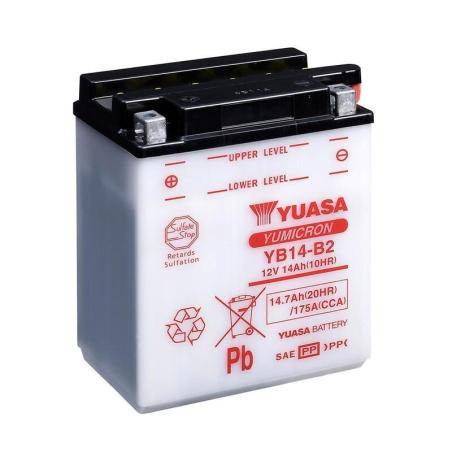 YUASA YB14-B2 (CP) : Batería YUASA YB14-B2 Combipack (con electrolito)