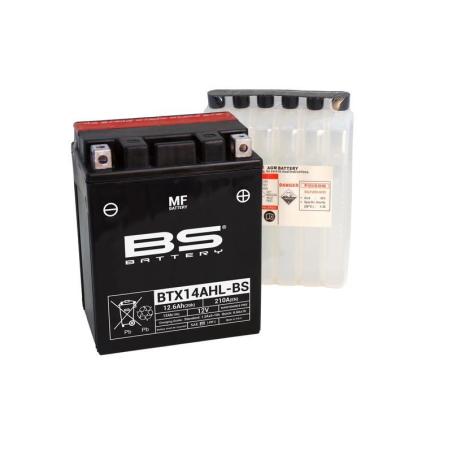 BS BATTERY 300607 : Batería BS BATTERY sin mantenimiento con pack de ácido BTX14AHL-BS