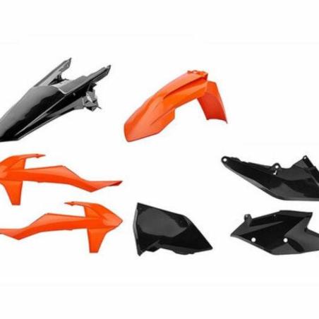 POLISPORT 90907 : Kit plástica MX Polisport naranja/negro KTM SX/SX-F