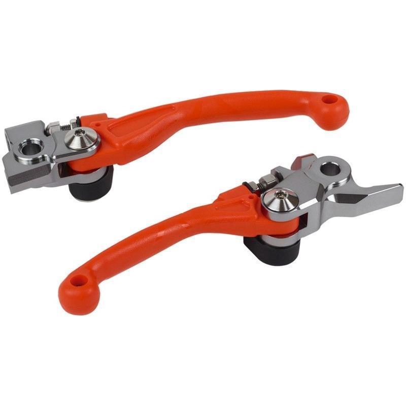 POLISPORT 8487200034 : Juego de manetas articuladas POLISPORT Pivot naranja - KTM / Husqvarna