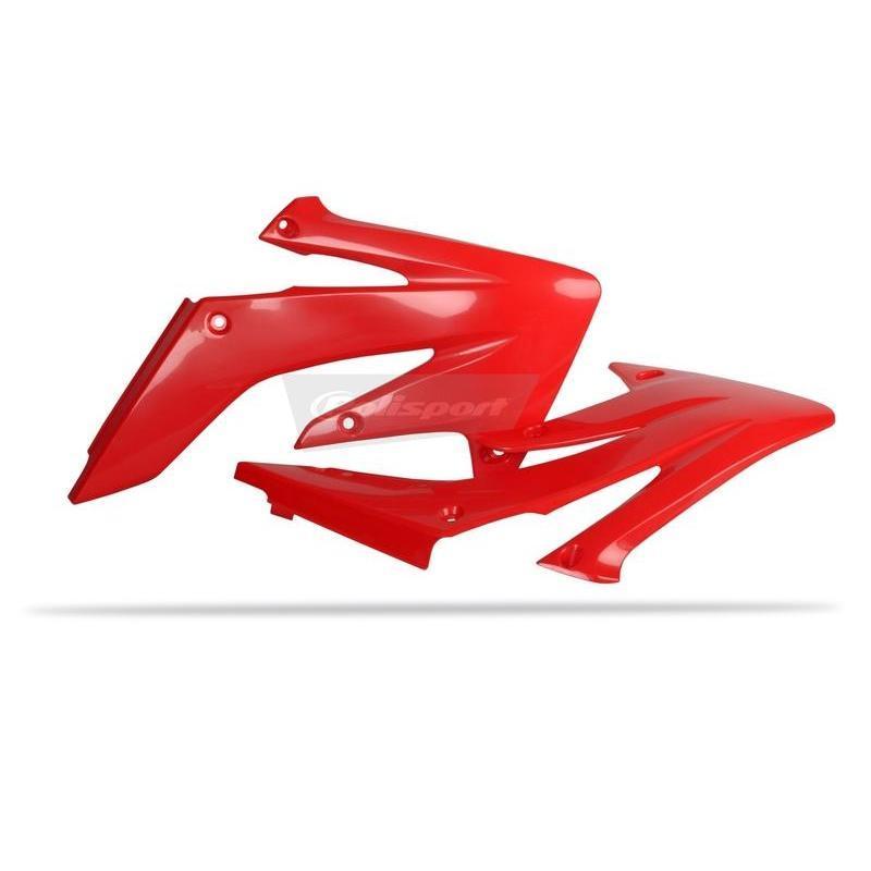 POLISPORT 8410300003 : Tapas de radiador POLISPORT rojo Honda CRF250R