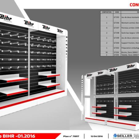 BIHR G7205 : Expositor BIHR Shop-in-shop -  Estanteria Extra