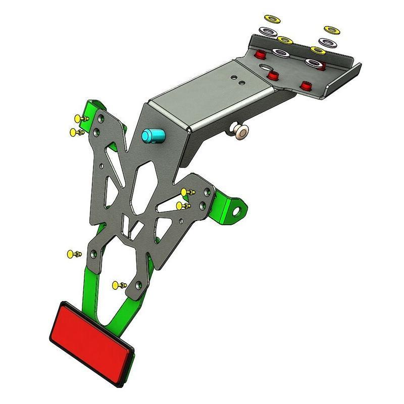 V PARTS C8-SPT007 : Portamatriculas V PARTS negro Triumph Street Triple