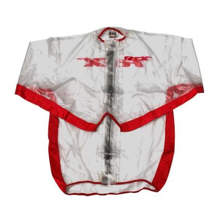 RFX FXWJ108XL55RD : Chaqueta impermeable RFX Sport (transparente/rojo), talla adulto XL