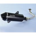 POLINI 190.0075 : POLINI Maxi-Scooter Exhaust - Black Aluminium SYM