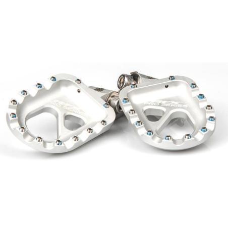 RFX FXFR9020099SV : Estriberas de aluminio CNC para trial RFX Pro (plata) Universal - Gas Gas/Beta/Sherco/Montesa