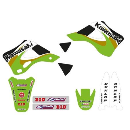 TECNOSEL 24V03 : Kit adhesivos TECNOSEL Team OEM Kawasaki 2000