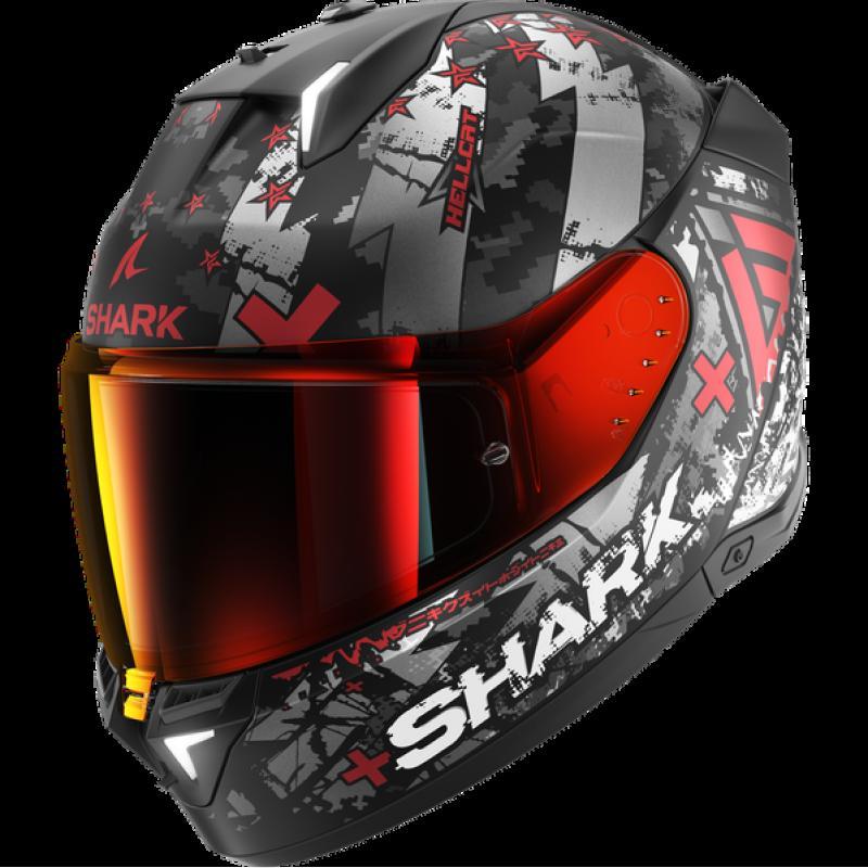 CASCO SHARK SKWAL i3 HELLCAT MATE NEGRO 