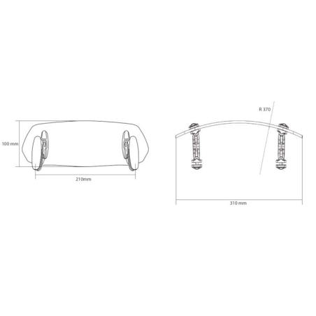 6375: PUIG visera multiregulable 102X325mm CLIP-ON