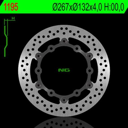 NG BRAKE DISC 1195 : Disco de freno NG BRAKES redondo flotante