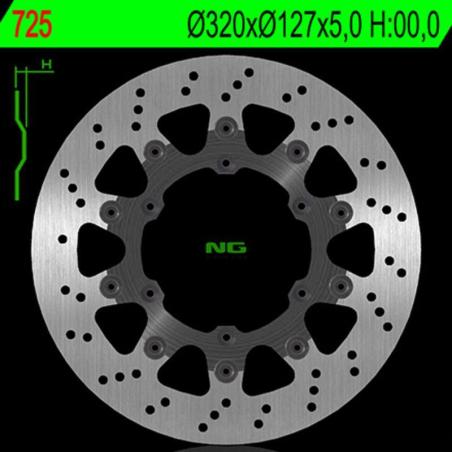 NG BRAKE DISC 725 : Disco de freno NG BRAKES redondo flotante