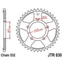 JT SPROCKETS JTR830.46 : Corona JT 830 de acero con 46 dientes