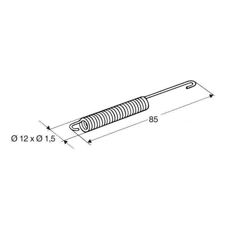 BUZZETTI 4789 : Muelle para caballete lateral /Motor Minarelli