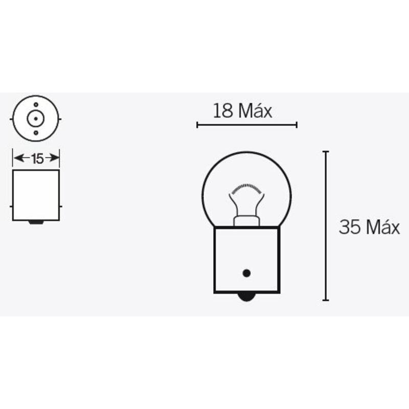 TECNIUM 14664 : Caja de 10 lámparas BILUX 6V10W