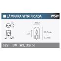 V PARTS T10-12VX5W : Caja de 10 lámparas 12V5W W5W