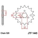 JT SPROCKETS JTF1445.11 : Piñon JT 1445 de acero con 11 dientes