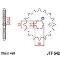 JT SPROCKETS JTF542.13 : Piñon JT 542 de acero con 13 dientes