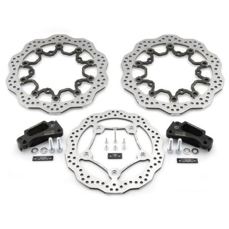 NG BRAKE DISC KITTMAX 2012 : Kit disco de freno sobredimensionado NG BRAKES ondulado flotante