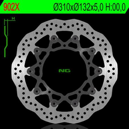 NG BRAKE DISC 902X : Disco de freno NG BRAKES ondulado flotante