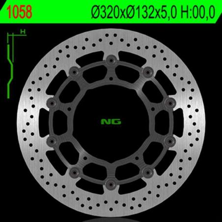 NG BRAKE DISC 1058 : Disco de freno NG BRAKES redondo flotante