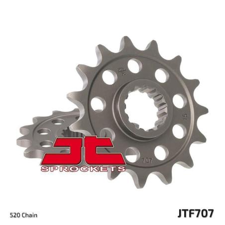 JT SPROCKETS JTF707.15 : Piñón JT SPROCKETS acero estándar 707 - Paso 520