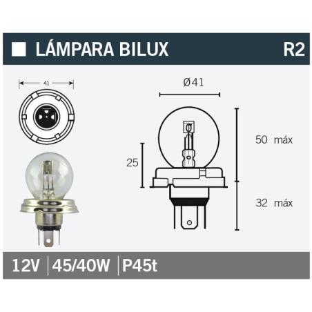 V PARTS 14665 : LAMPARA BILUX 12V45/40W