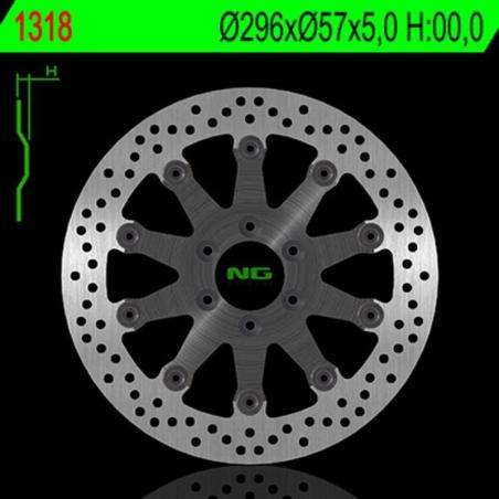 NG BRAKE DISC 1318 : Disco de freno NG BRAKES redondo flotante